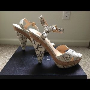 Prada python wedge new w box